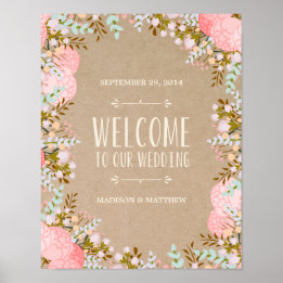 Rustic Flowers | Wedding Reception Sign