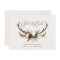 Rustic foliage and antler save the date