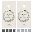 Rustic foliage wreath fall winter wedding party