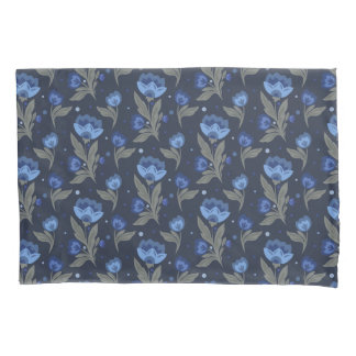 Rustic folk art floral texture pillowcase