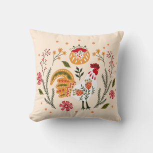 Rustic Folk Art Rooster Cushion