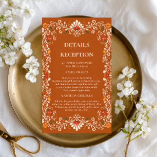 Rustic Folk Botanical Elegant Mexican Enclosure Card