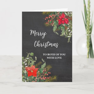 Rustic For Couple Christmas Holiday Card