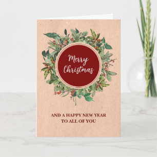 Rustic For Group Christmas Holiday Card