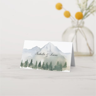 Rustic Forest and Mountain Wedding Place Card