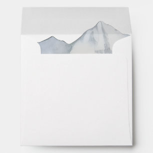 Rustic Forest and Mountain Wedding Square Envelope