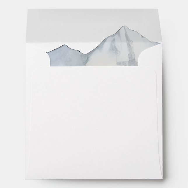 Rustic Forest and Mountain Wedding Square Envelope (Back (Bottom))
