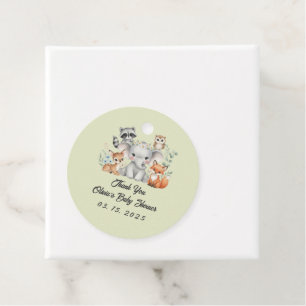 Rustic Forest Animals Greenery Thank You Favour Tags