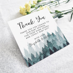 Rustic Forest Baby Shower Thank You Card