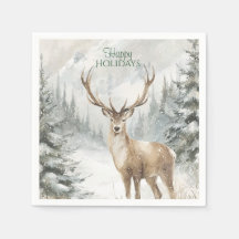 Rustic Forest Deer Holiday