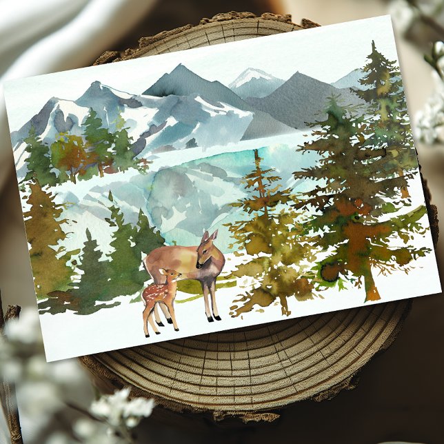 Rustic Forest Deers Thank You Card (Creator Uploaded)