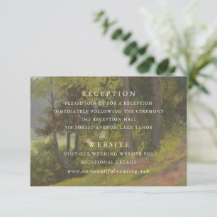 Rustic Forest Elegant Wedding Enclosure Card