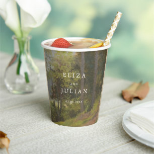 Rustic Forest Elegant Wedding Paper Cups
