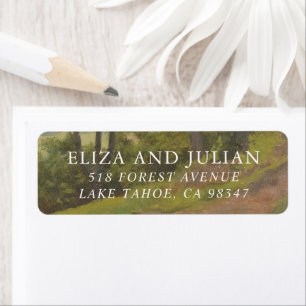 Rustic Forest Elegant Wedding Return Address Label