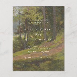 Rustic Forest Elegant Wedding Save the Date Flyer
