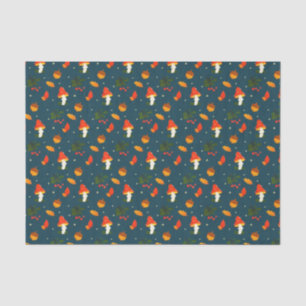 Rustic Forest Foliage Autumn Winter Berries Tissue Paper