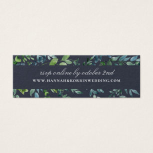 Rustic Forest Foliage Navy Wedding Website RSVP