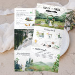 Rustic Forest Mountain Wedding Tri-Fold Invitation<br><div class="desc">Join us in the mountains! Set the tone for a rustic forest wedding with a custom weekend itinerary invitation. This "roomy" invitation is a great way to give your guests additional information on the wedding. These cards can list the festivities surrounding your wedding weekend, such as welcome cocktails, after-parties, and...</div>