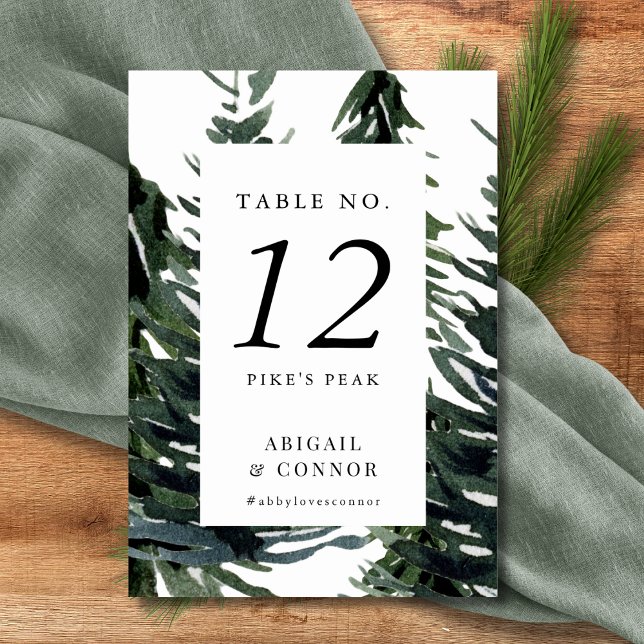 Rustic Forest Tartan Plaid Red Black Green White Table Number (Creator Uploaded)