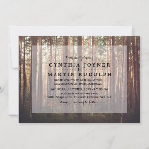 Rustic Forest Tree Wedding Invitation