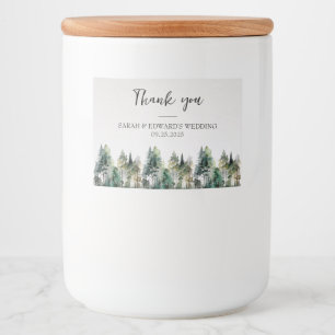 Rustic Forest Wedding Food Label