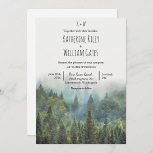Rustic Forest Wedding Invitation