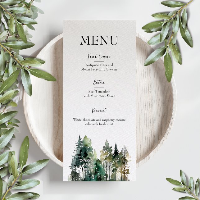 Rustic Forest Wedding Menu (Creator Uploaded)