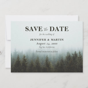 Rustic Forest Wedding Save The Date Cards