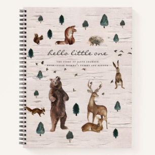 Rustic Forest Woodland Bear Baby/Pregnancy Notebook