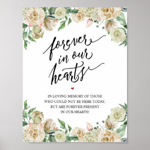 Rustic Forever In Our Hearts Memorial Sign