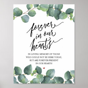 Rustic Forever In Our Hearts Memorial Sign