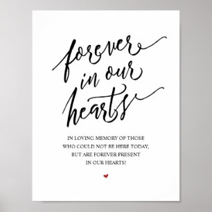 Rustic Forever In Our Hearts Memorial Sign