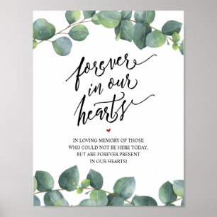 Rustic Forever In Our Hearts Memorial Sign