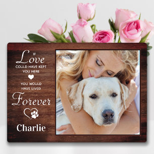 Rustic Forever Personalised Pet Dog Memorial Photo Plaque