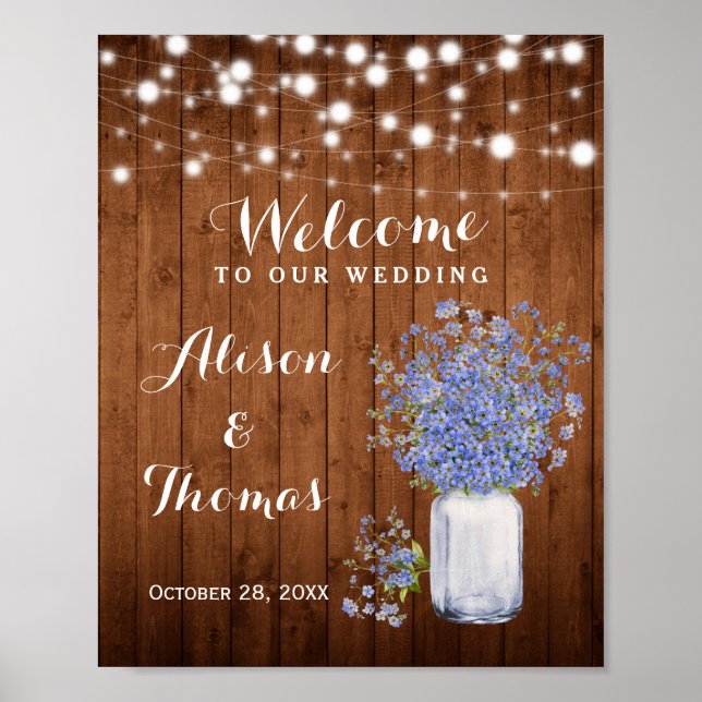 Rustic Forget Not Me Lights  Poster (Front)