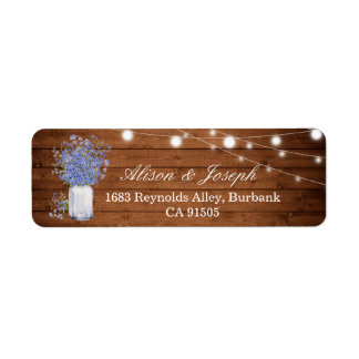Rustic Forget Not Me Lights Return Address Label