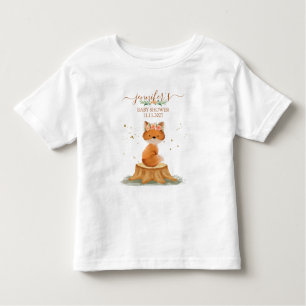 Rustic Fox Baby Shower Toddler T-Shirt