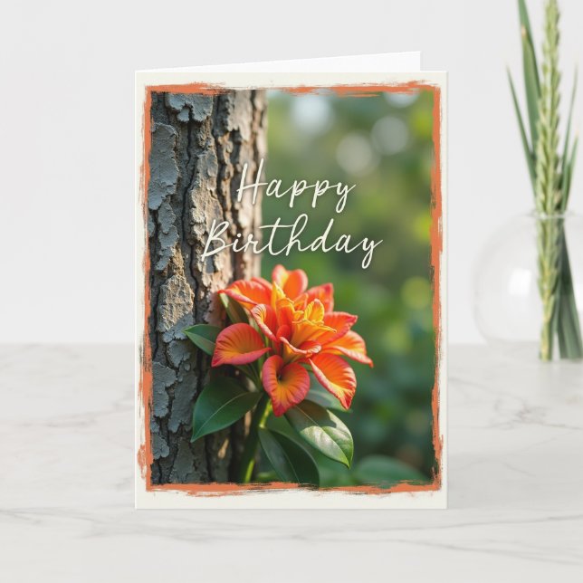 Rustic Frame Birthday Card (Front)