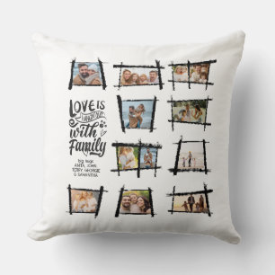 Rustic Frames Black/Wht Love Is Family ID1015 Cushion