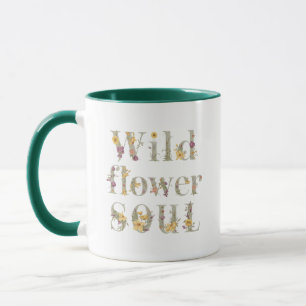 Rustic Free Spirit Botanical Typography Mug
