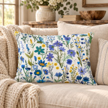 Rustic French Blue Garden Wildflowers