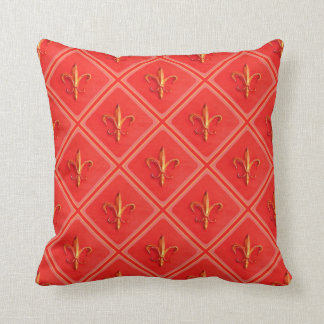 Rustic French country fleur de lis diamond pattern Cushion