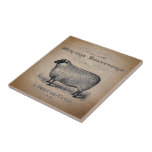 Rustic French Country Sheep Typography Farmhouse Ceramic Tile<br><div class="desc">Rustic French Country Sheep Typography Farmhouse Ceramic Tile</div>