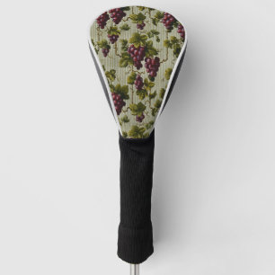 Rustic French Country Vineyard Grapevine Art Golf Head Cover