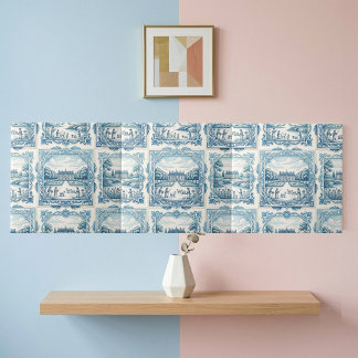 Rustic French Pastoral Village Vintage Cottagecore Ceramic Tile