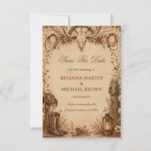 Rustic Frontier Heritage Save The Date
