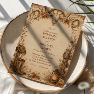 Rustic Frontier Heritage Western Invitation