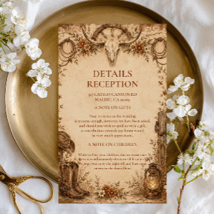 Rustic Frontier Informational Enclosure Card