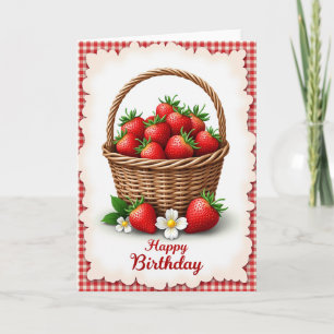 Rustic Fruit Basket Birthday Card