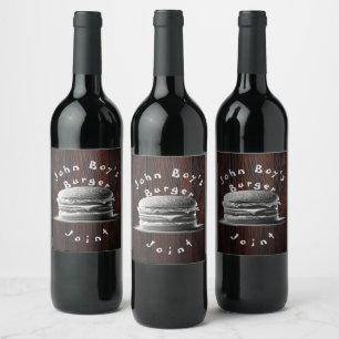 Rustic Fun BBQ Farmhouse Party  Wine Label